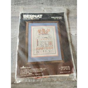 Vintage Bernat Rub-a-dub-dub Cross Stitch Pattern